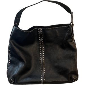 Michael Kors Astor, Black, Studded, Leather Hobo Style Shoulder Bag